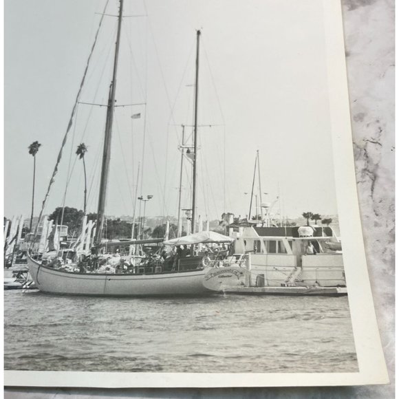 Vintage Found Photo Sailing on the Sayonara Gibraltar Boat Marina - Picture 2 of 11